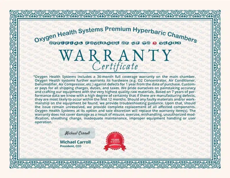 Warranty 3 years