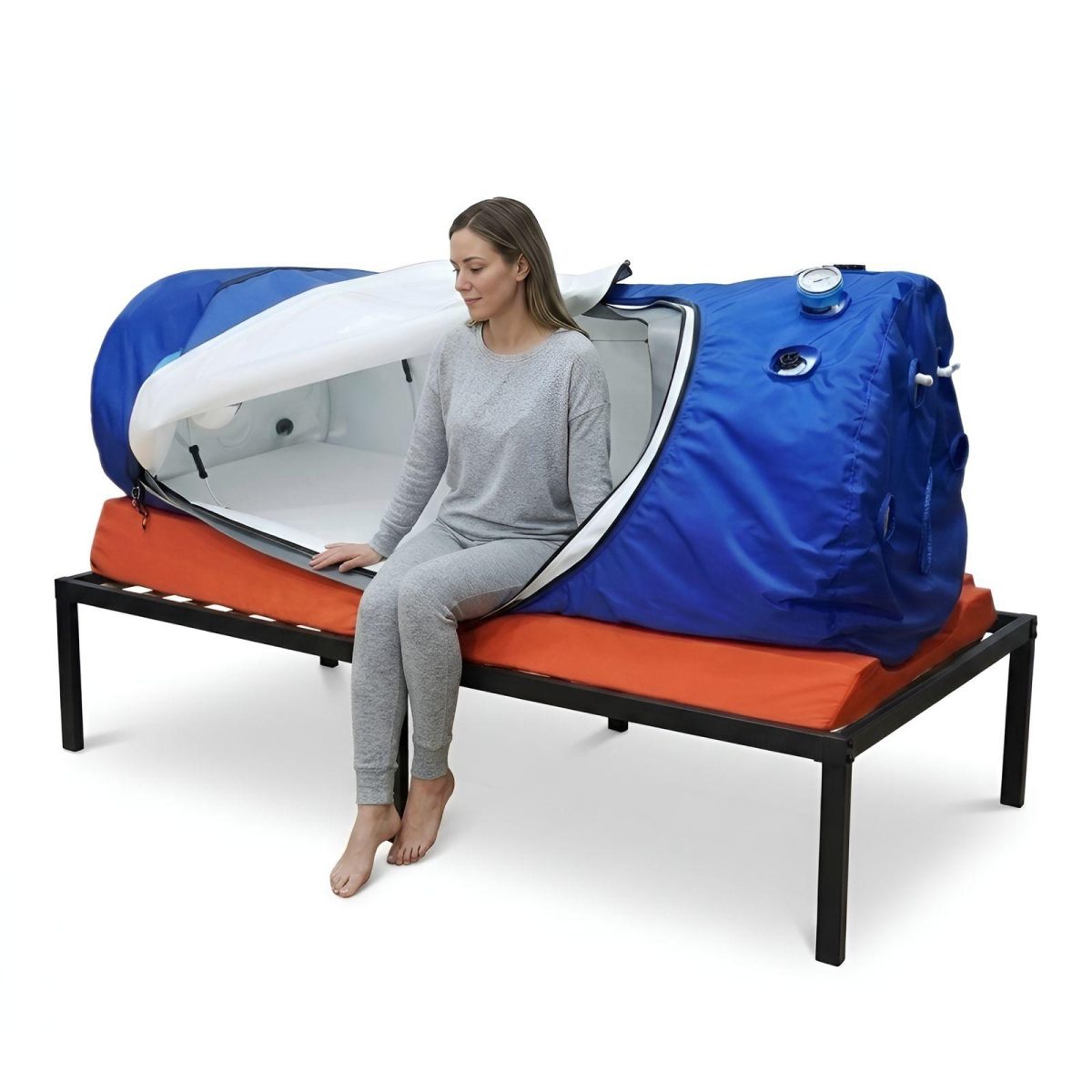 campfeuer 5 personen zelt Relax6 für 6 | 5000 mm Wassersäule | Grün/Grau | Variables Tunnelzelt mit großem Vorraum | Abtrennbare Schlafkabine Bed Size:6ft Bed storage_heavy duty Nordisk Schlafsack - Almond,