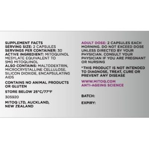 Mito Q Limited 5mg 60 capsules COQ104