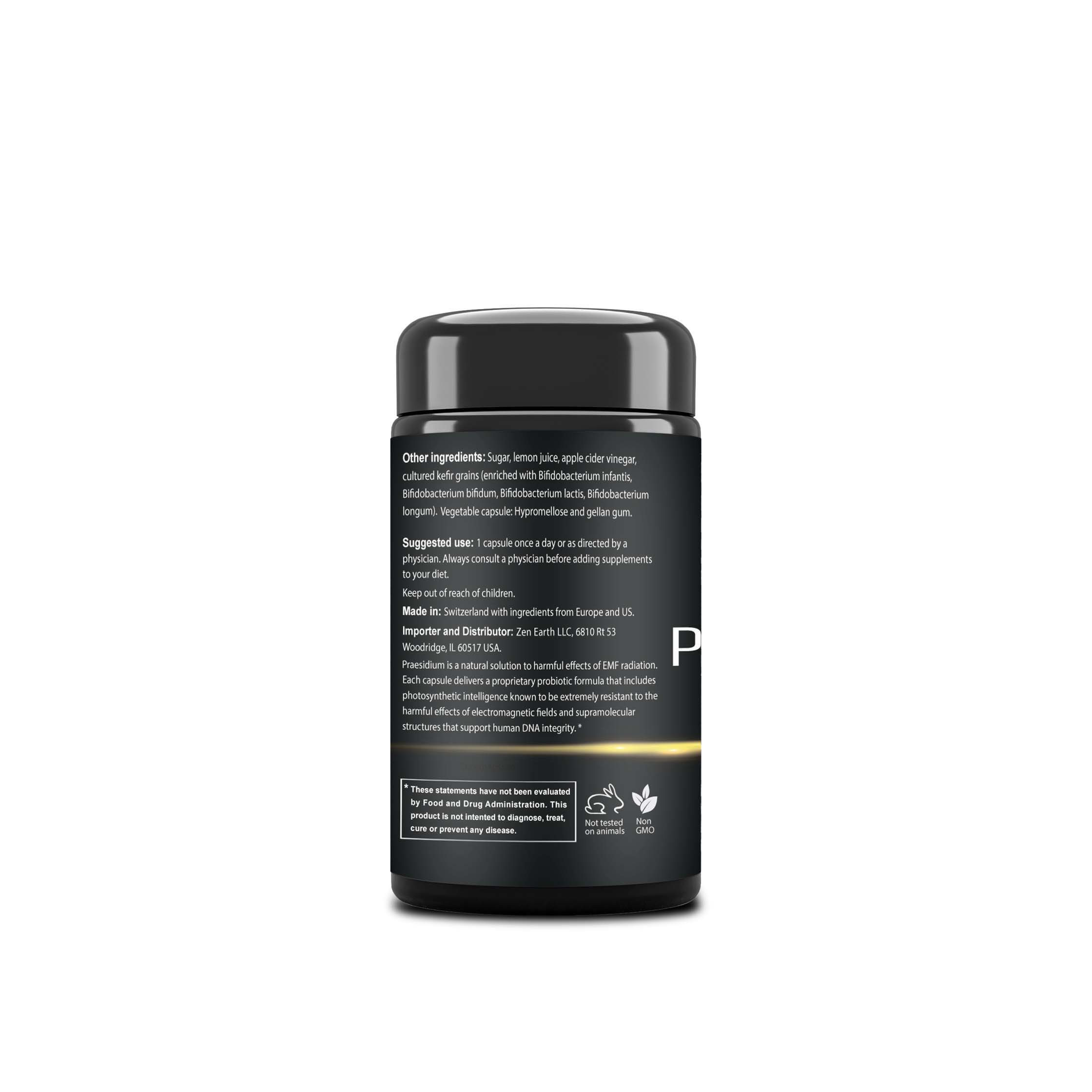 Praesidium 60Caps Bottle Side Web