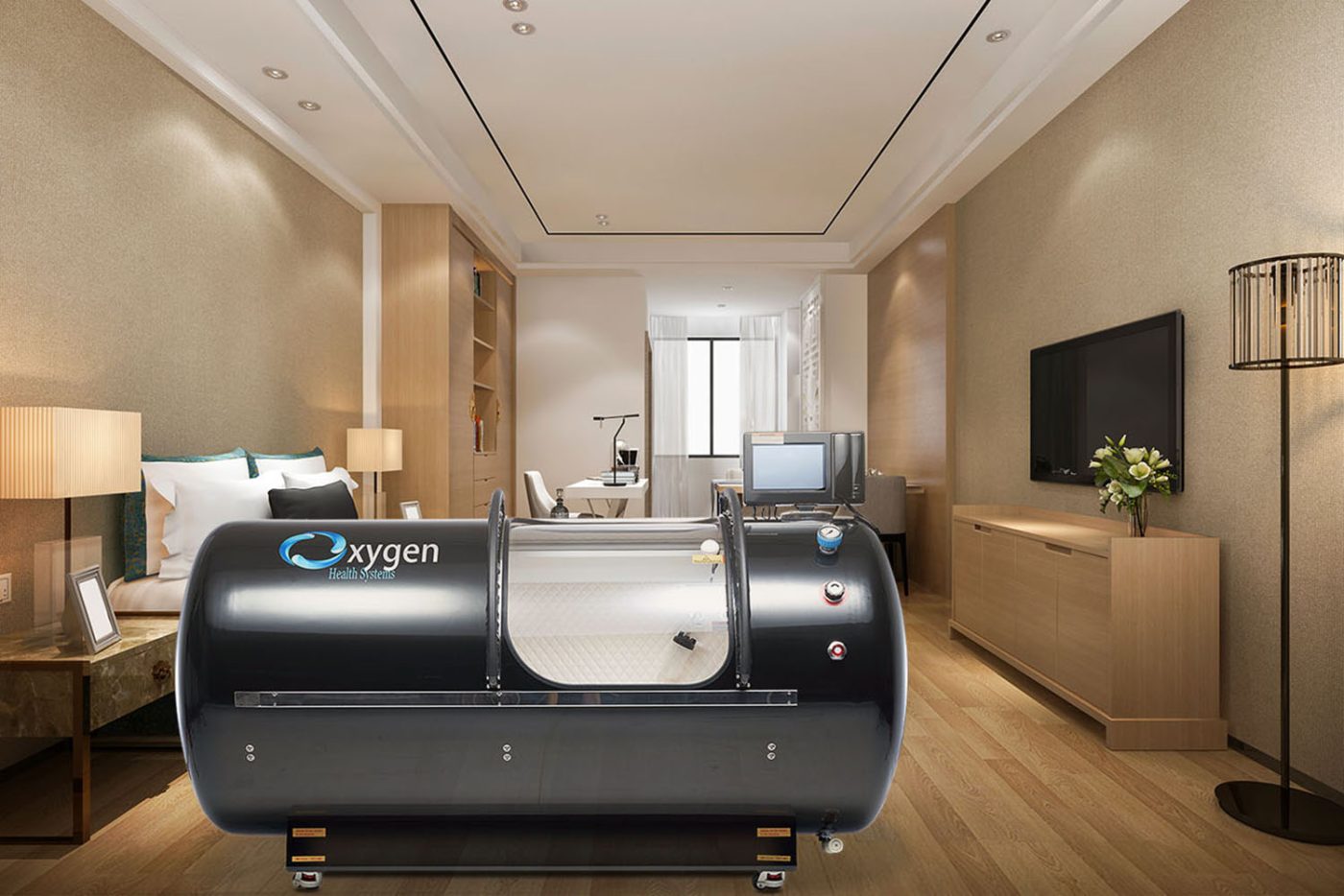 40 inch Hyperbaric Hardshell Oxygen Chamber Black shutterstock 1478159468